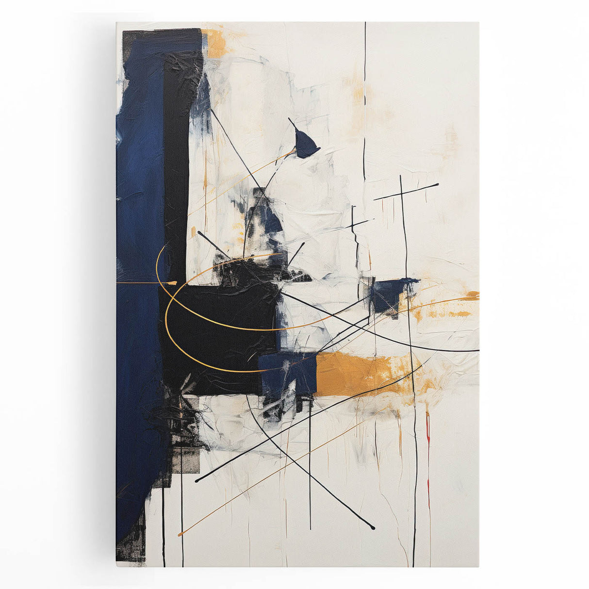 Abstract minimalist wall art on stretched canvas showcasing soft pastel colors and geometric shapes, perfect for modern home decor and artistic ambiance.
