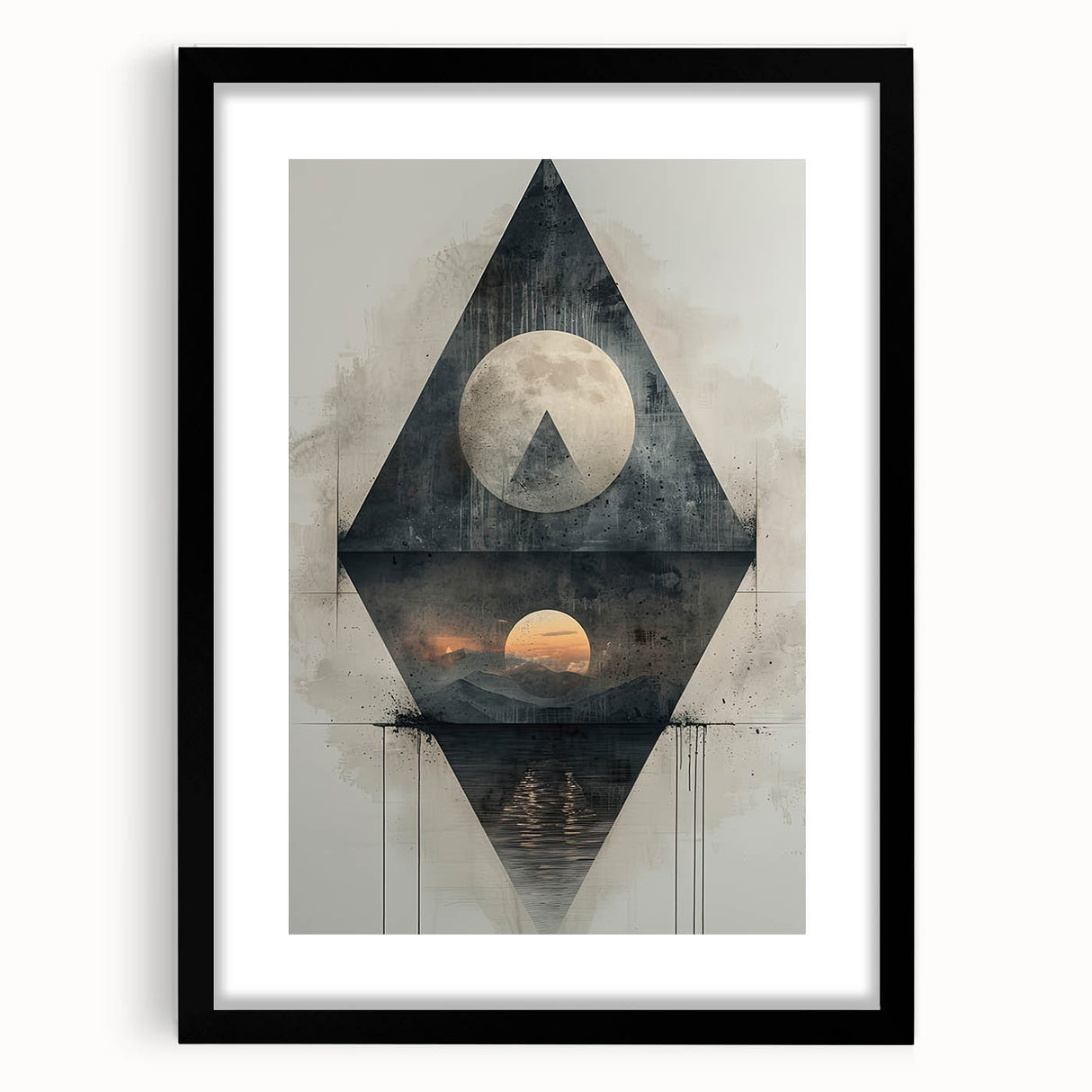 Modern Dining Room Art – Geometric Abstract Dining Wall Decor