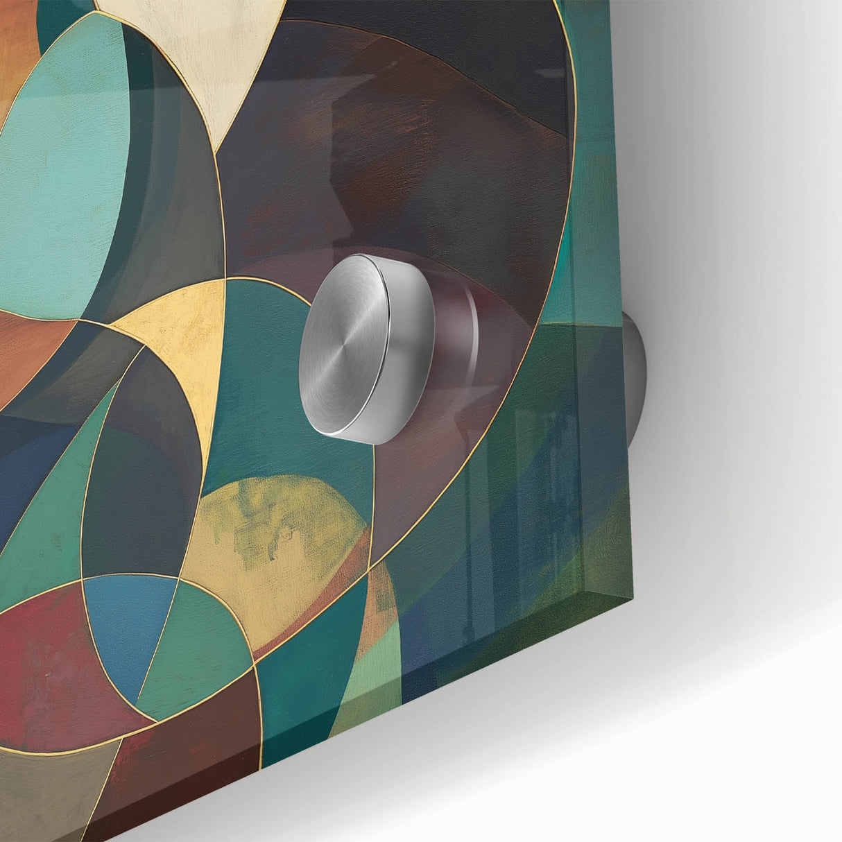 Colorful Geometric Living Room Wall Art - Modern Abstract Print