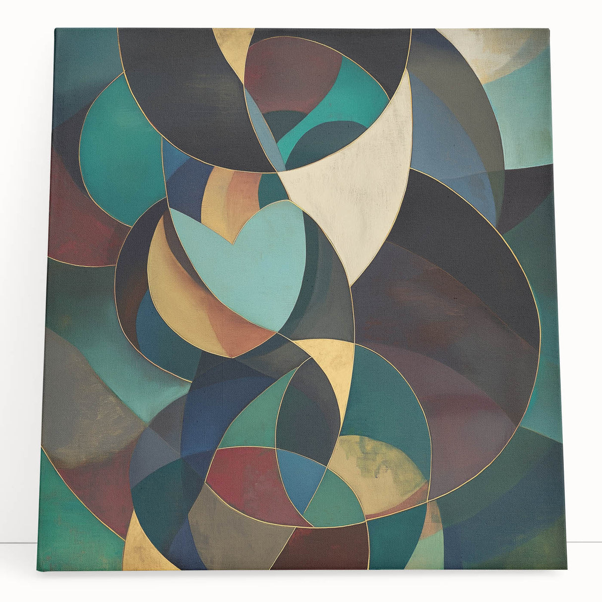 Colorful Geometric Living Room Wall Art - Modern Abstract Print