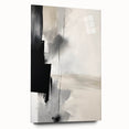 Abstract minimalist wall art design featuring vibrant colors and geometric shapes printed on acrylic glass, displayed from a side view without pins, ideal for modern decor.