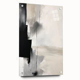 Abstract minimalist wall art featuring soft pastel colors and geometric shapes on acrylic glass, perfect for modern home decor and artistic inspiration.