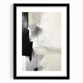 Abstract minimalist wall art framed with a mat, showcasing soft pastel colors and geometric shapes, perfect for modern home decor and artistic expression.