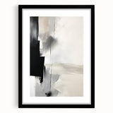 Abstract minimalist wall art framed with a mat, showcasing soft pastel colors and geometric shapes, perfect for modern home decor and artistic expression.