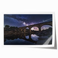 Landscape bridge artwork printed on high-quality canvas, showcasing vibrant colors and intricate details, rolled and securely packaged in a protective tube for safe delivery. Ideal for home decor enthusiasts seeking unique art pieces.