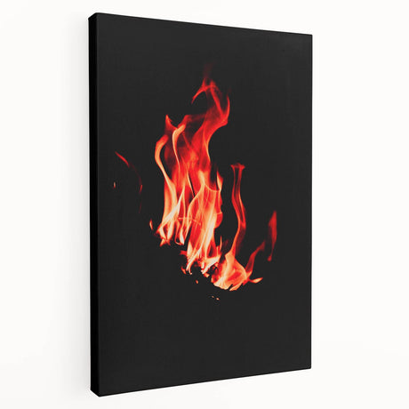 Large canvas wall art depicting a fall forest scene in warm orange and red tones, suitable for kitchen decor.