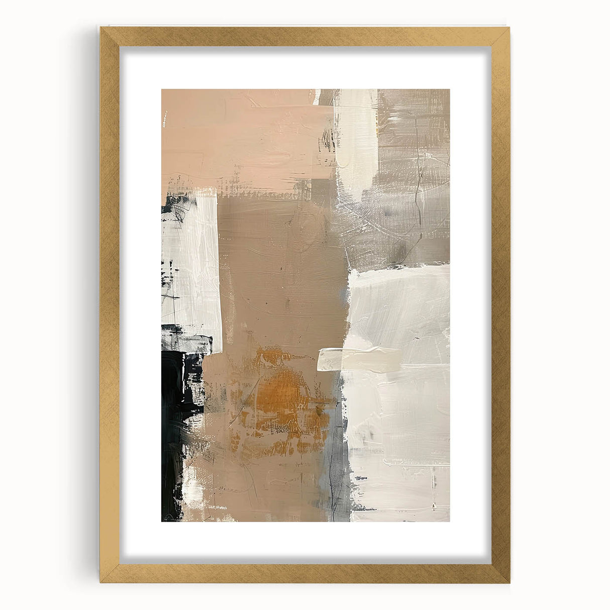 Elegant Dining Room Wall Art – Neutral Abstract Canvas Decor