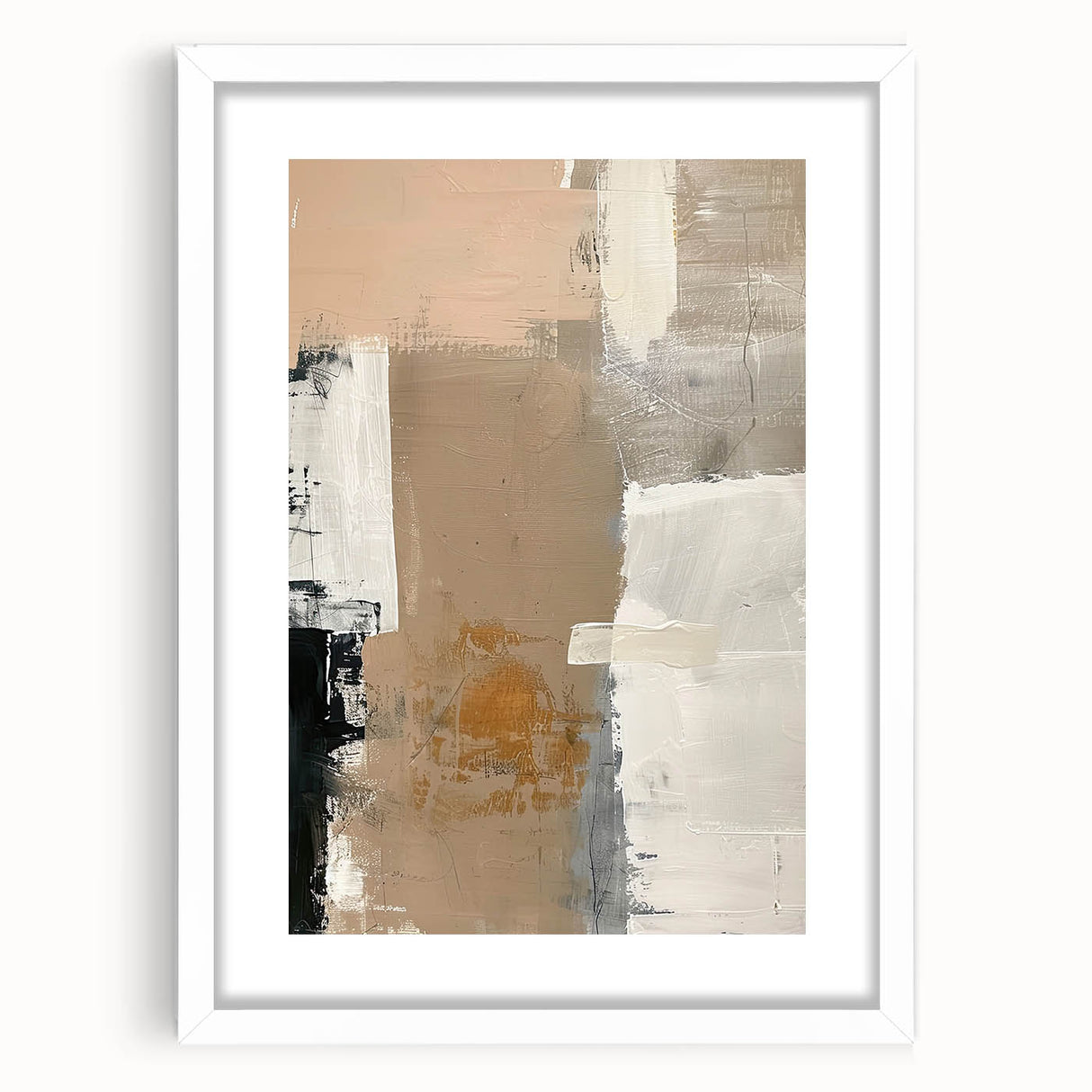 Elegant Dining Room Wall Art – Neutral Abstract Canvas Decor