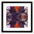 Large Abstract Wall Art – Energetic Red and Purple Motion Lines