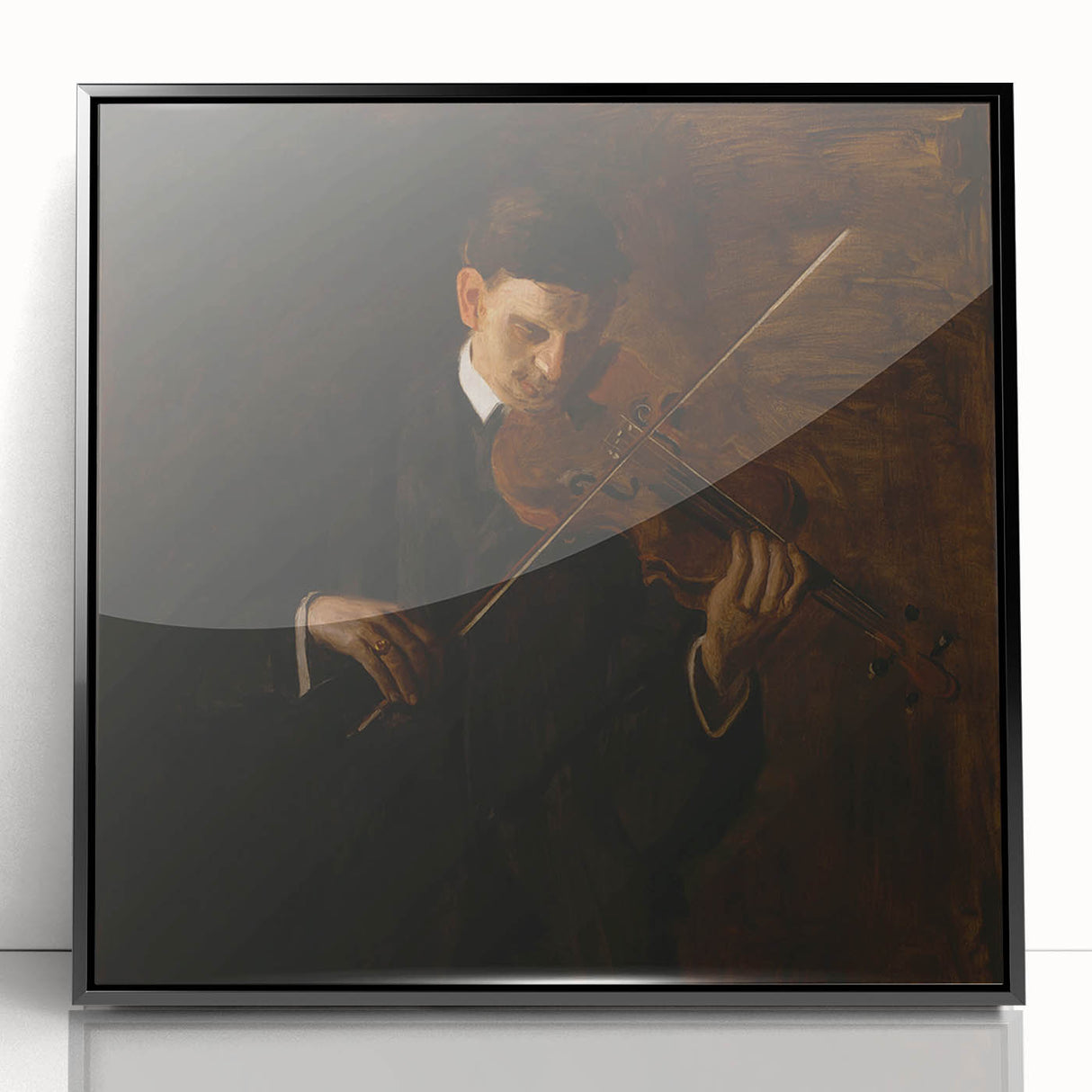Realism Art Prints - The Violinist by Thomas Eakins Music Portrait Art