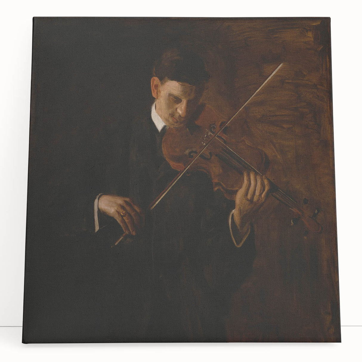 Realism Art Prints - The Violinist by Thomas Eakins Music Portrait Art
