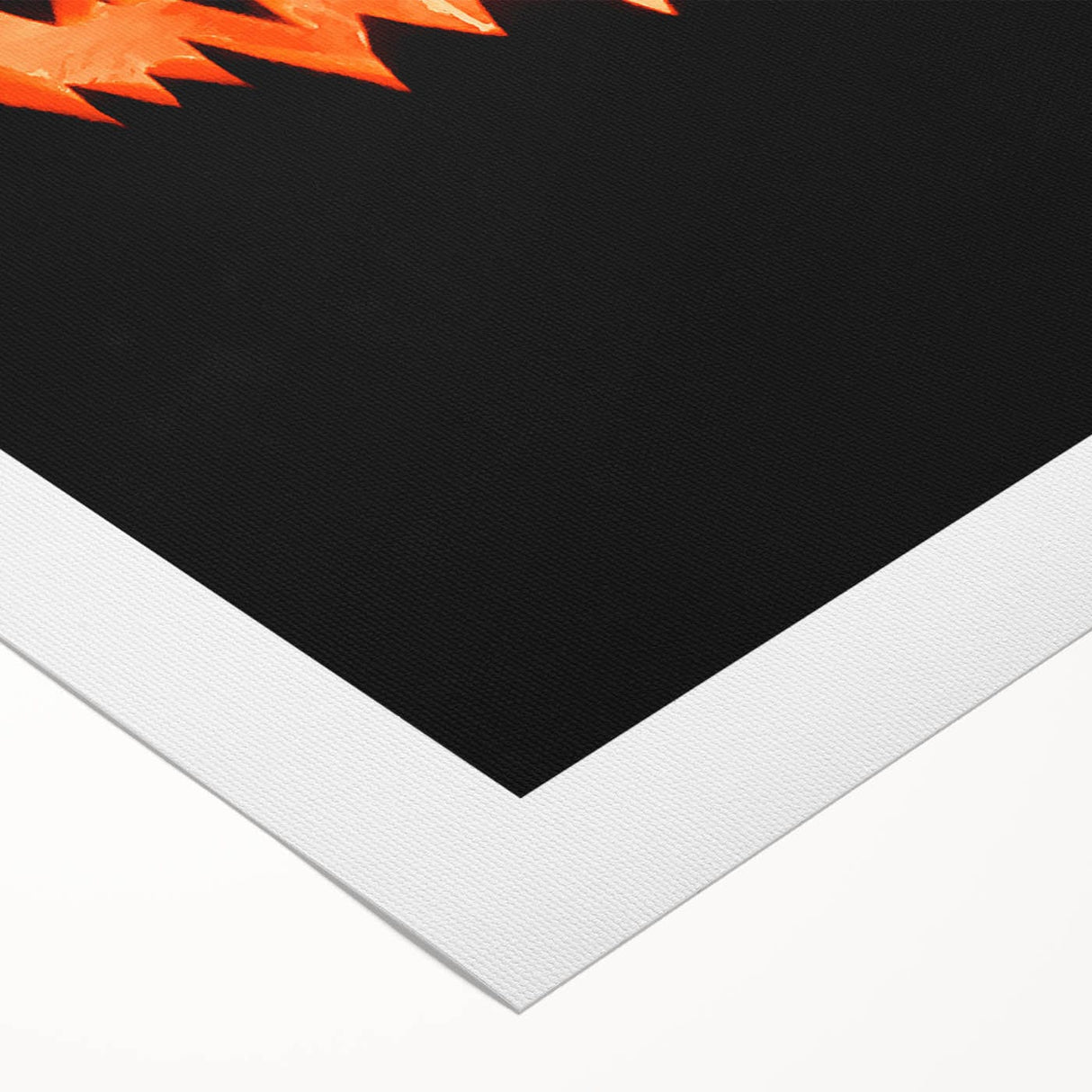 Art deco poster featuring an autumnal scene with warm orange and brown tones on rolled canvas.