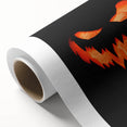 Art Deco poster of a stylized autumn scene on a rolled canvas, featuring warm orange and brown tones.
