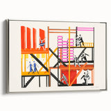 Theater Maquettes - Bold Abstract Modern Wall Art in Vibrant Colors