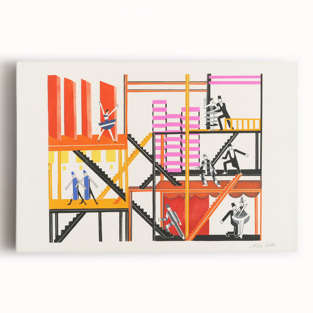 Theater Maquettes - Bold Abstract Modern Wall Art in Vibrant Colors