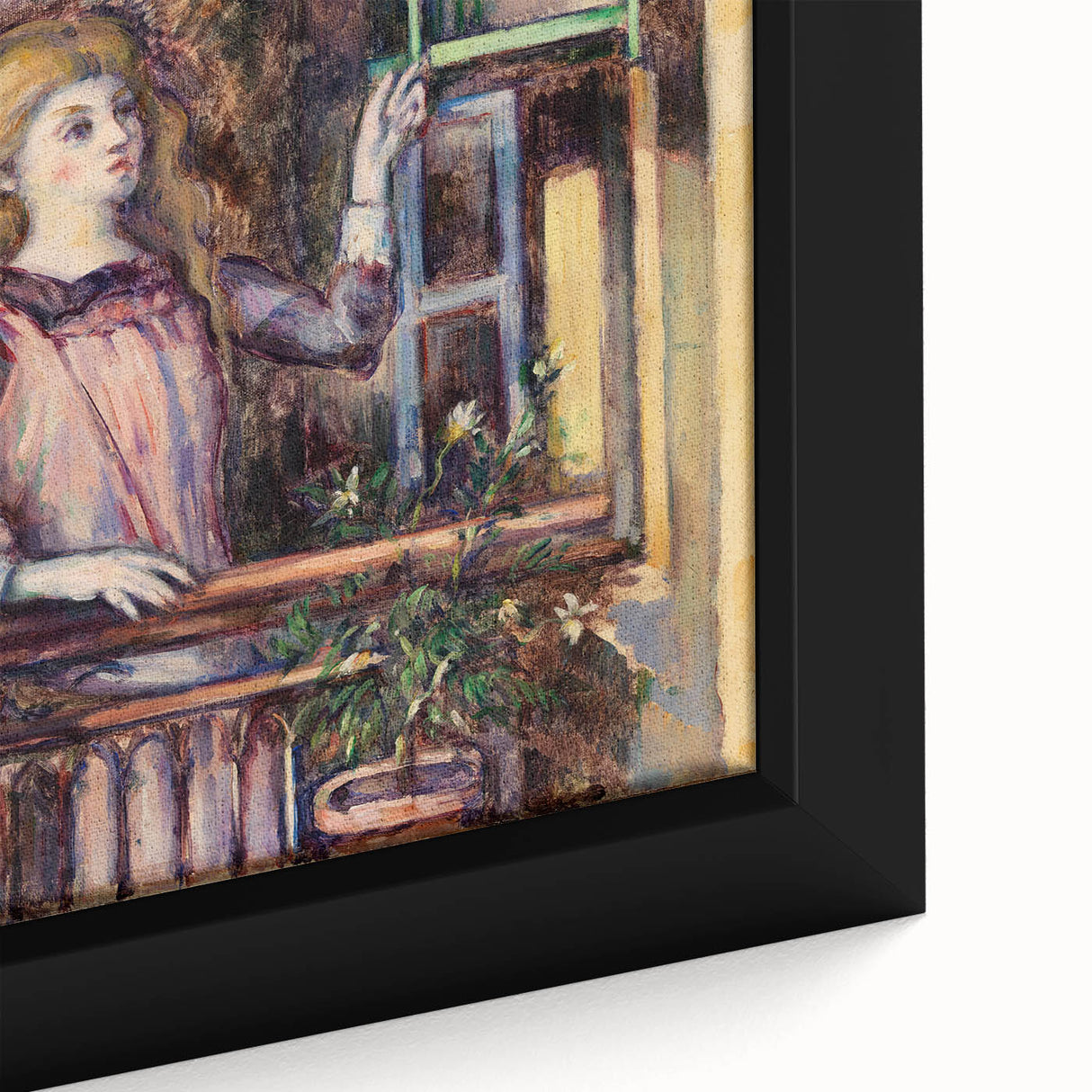 Impressionist Art Print - Girl with Birdcage (Jeune fille à la volière) by Paul Cézanne - Wall Art Decor