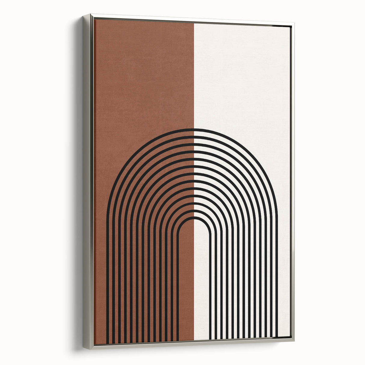 Canvas Art for Dining Area – Geometric Brown & Beige Print