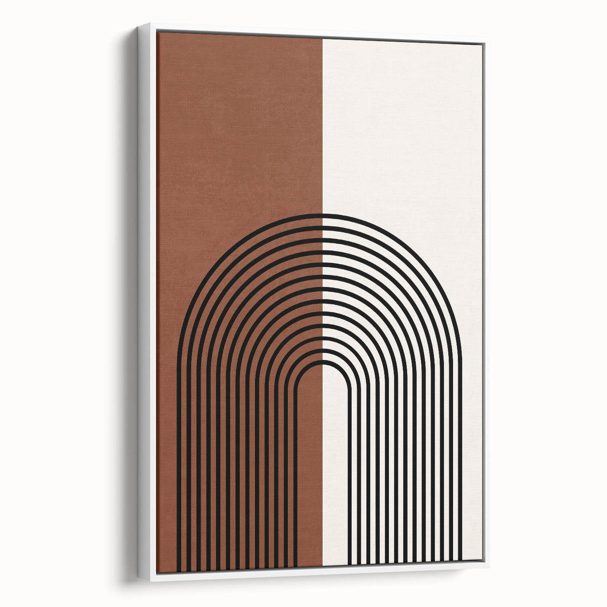 Canvas Art for Dining Area – Geometric Brown & Beige Print