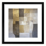 Abstract geometric frame in matte black, showcasing a modern design ideal for contemporary decor. The frame features sharp angles and clean lines, adding a sophisticated touch to any space.