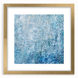 Abstract gold splatter frame with a mat, showcasing an elegant design on a white background, perfect for modern home decor or art displays.