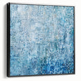Framed canvas art showcasing abstract black splatter designs, viewed from the side, perfect for modern home decor and artistic aesthetics. Ideal for enhancing contemporary interior spaces.