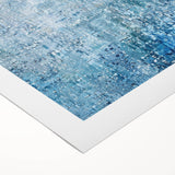 Abstract splatter art on rolled canvas showcasing vibrant colors and dynamic patterns, ideal for modern home decor. Packaged securely in a cardboard tube for safe shipping and easy display.