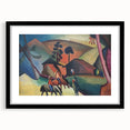Expressionist Landscape Scene – Vibrant Indians on Horseback Wall Art