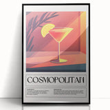 Large abstract wall art featuring mid-century modernist style in black and white tones on framed acrylic.