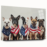 Patriotic Pups - Red, White, and Blue Wall Art