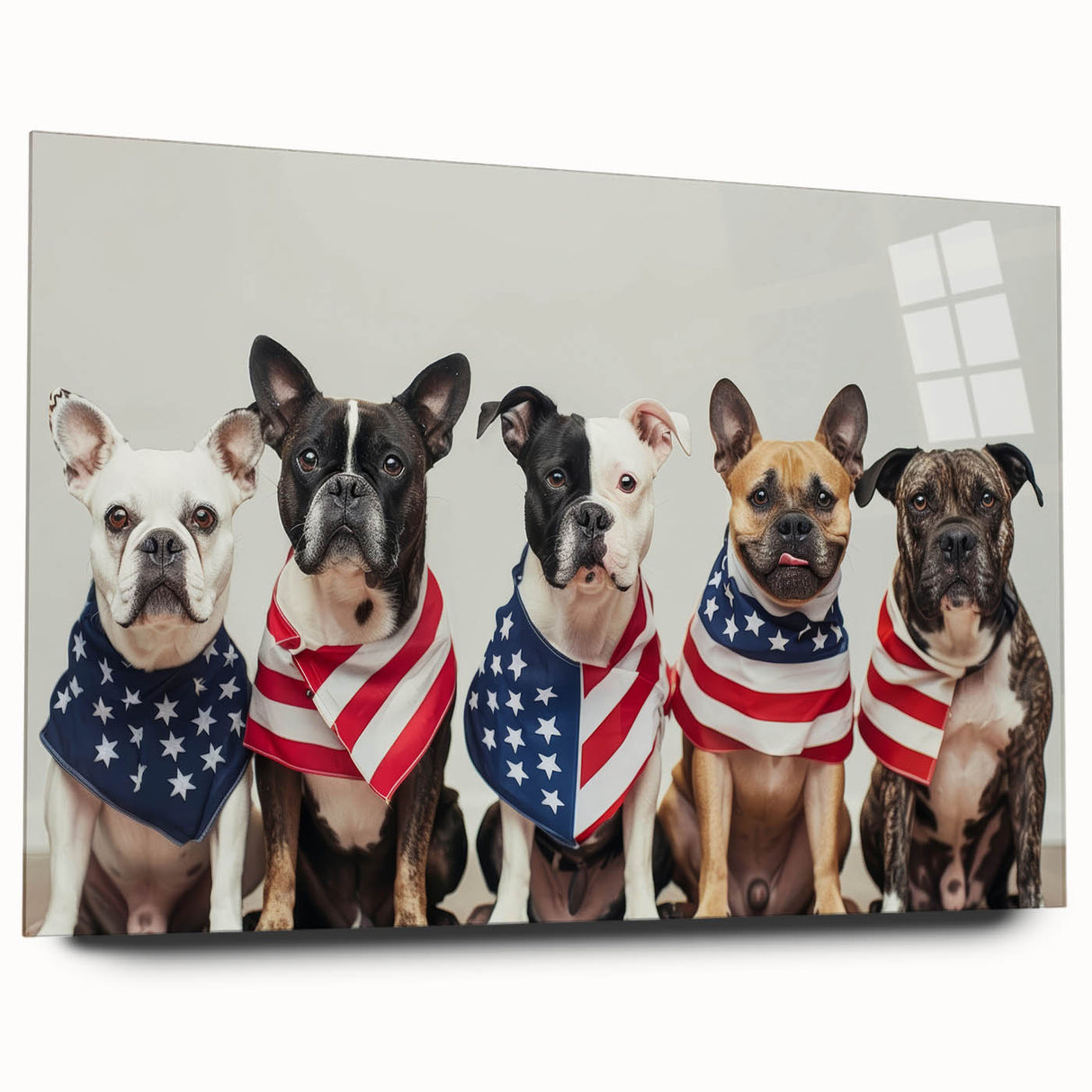Patriotic Pups - Red, White, and Blue Wall Art