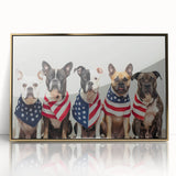 Patriotic Pups - Red, White, and Blue Wall Art