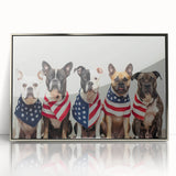 Patriotic Pups - Red, White, and Blue Wall Art