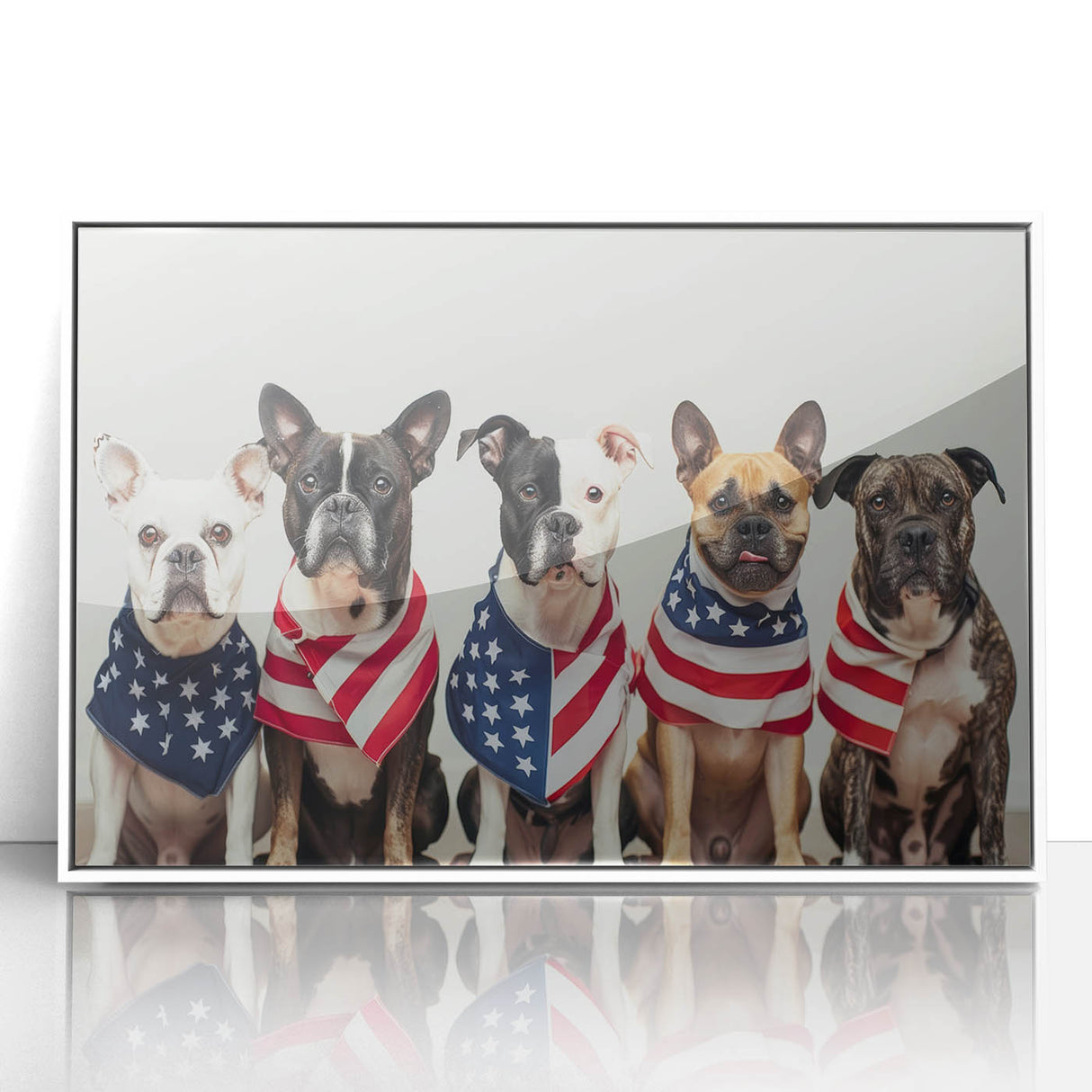 Patriotic Pups - Red, White, and Blue Wall Art