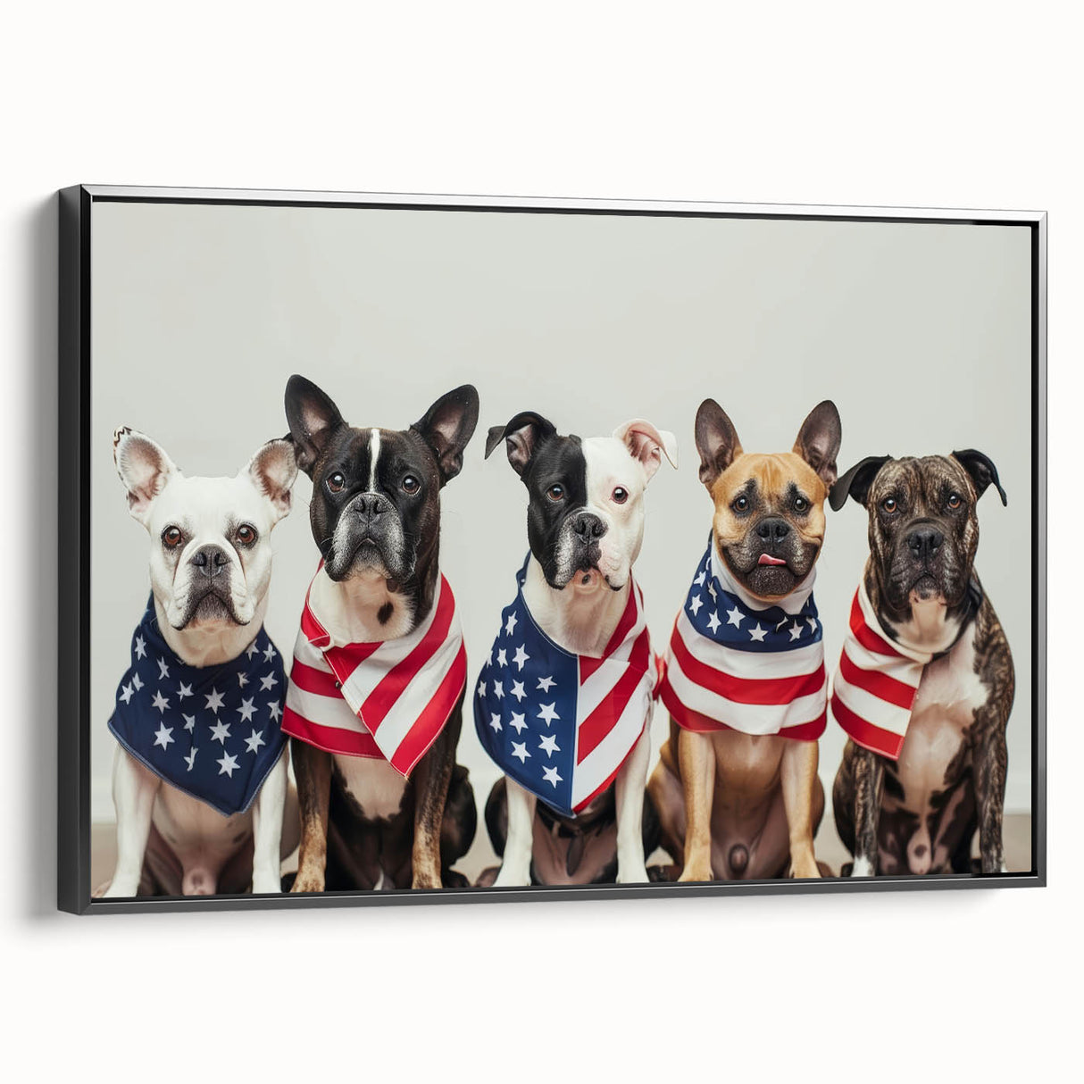 Patriotic Pups - Red, White, and Blue Wall Art