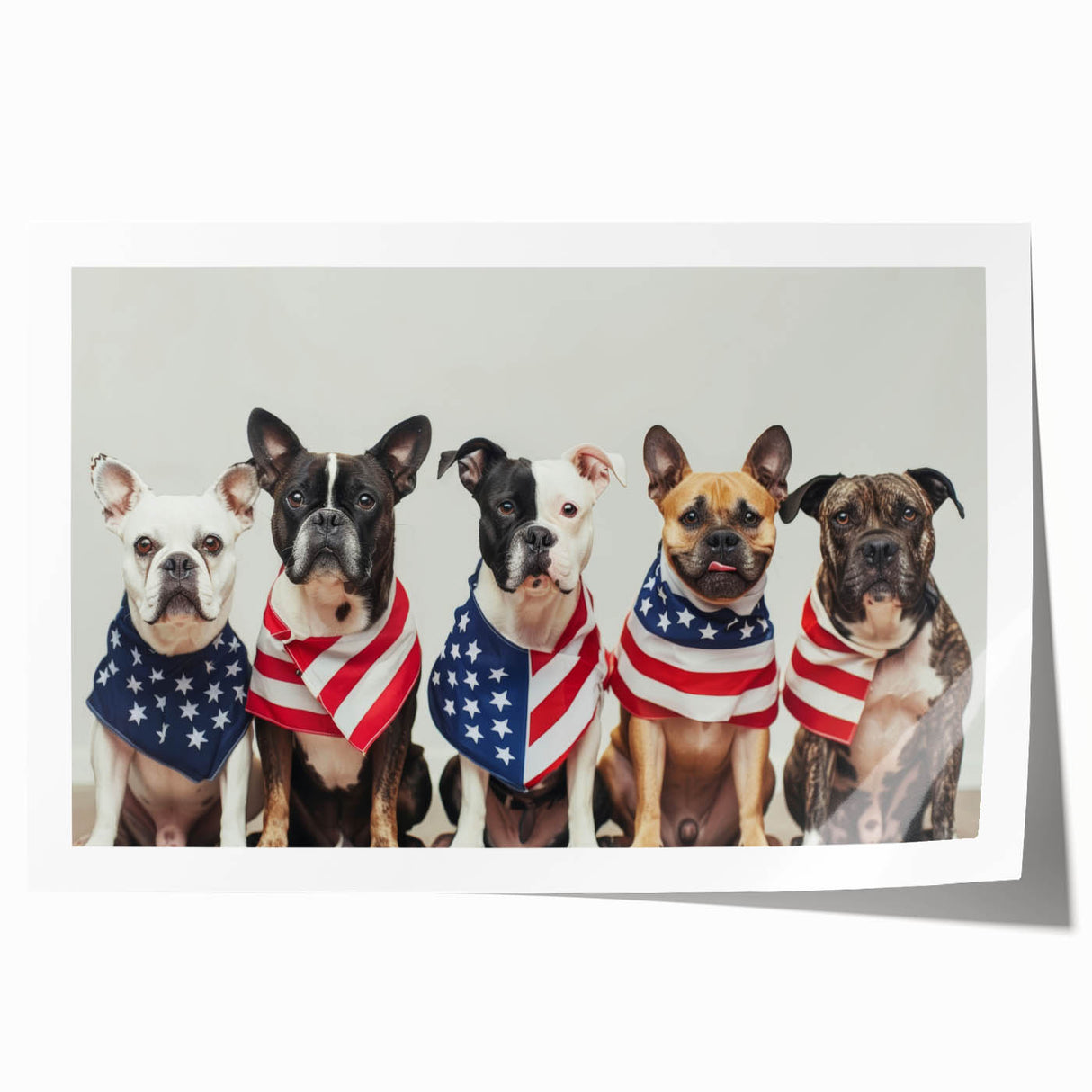 Patriotic Pups - Red, White, and Blue Wall Art