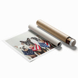 Patriotic Pups - Red, White, and Blue Wall Art
