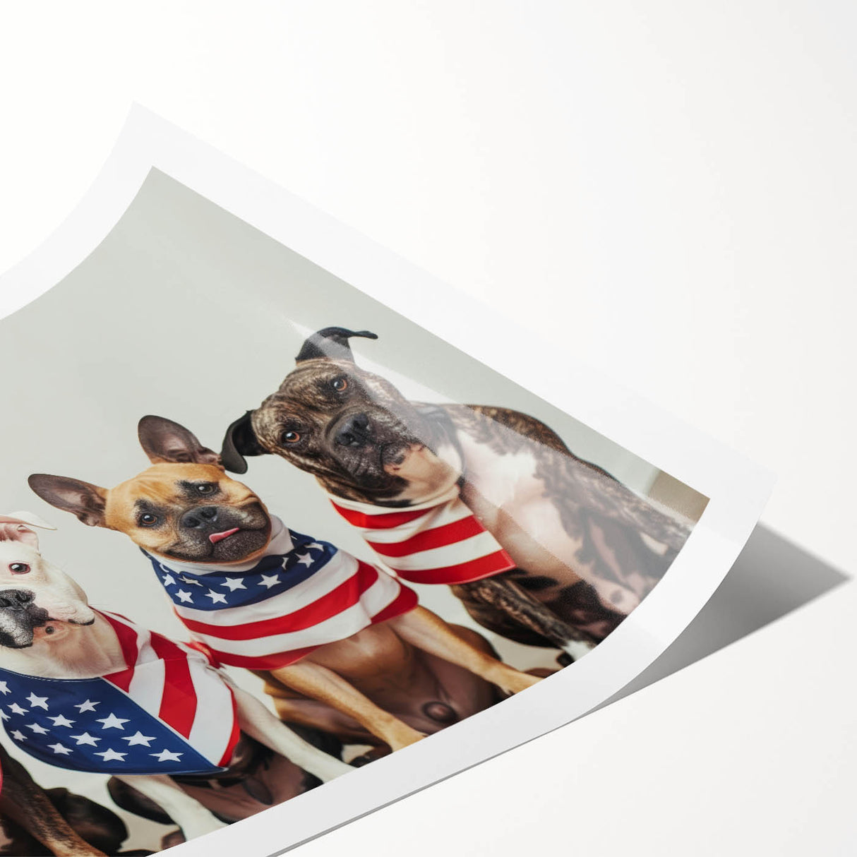 Patriotic Pups - Red, White, and Blue Wall Art