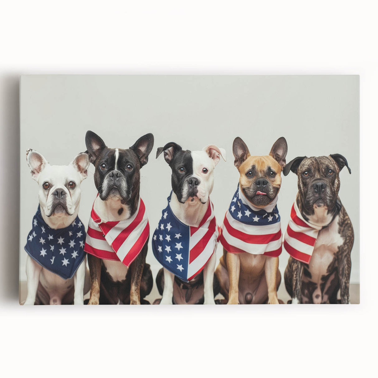 Patriotic Pups - Red, White, and Blue Wall Art