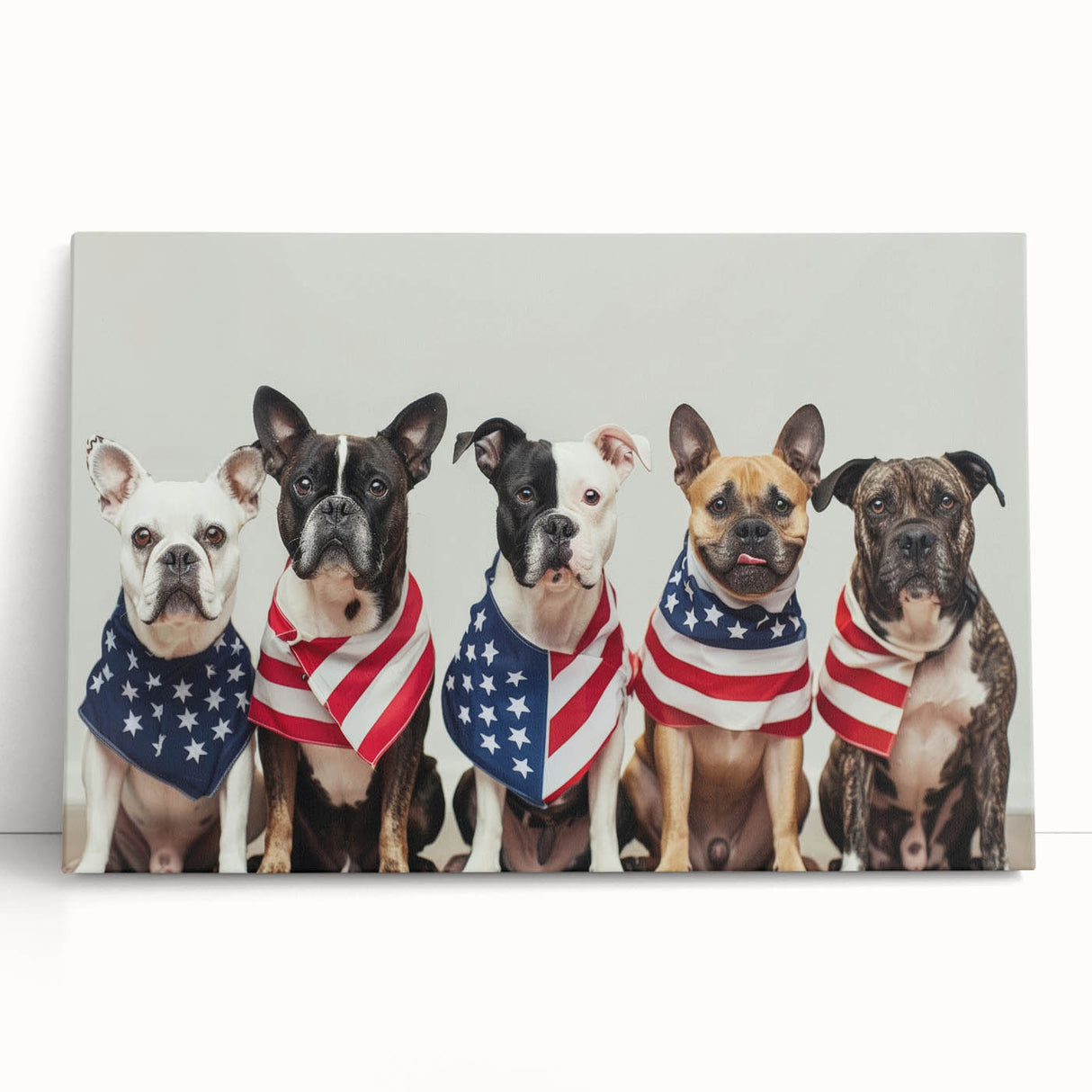 Patriotic Pups - Red, White, and Blue Wall Art