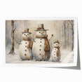 Winter Snowman Family – Heartwarming Christmas Art Prints