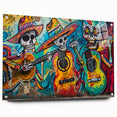 Colorful Cinco de Mayo Wall Art - Mexican Fiesta Skeleton Guitarists
