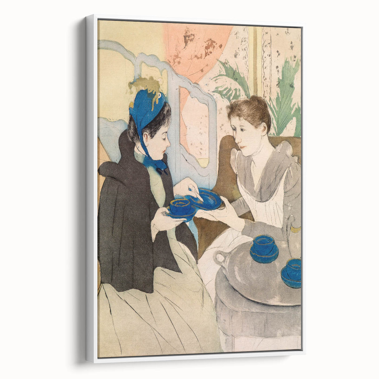 Afternoon Tea Party - Elegant Social Scene by Mary Cassatt