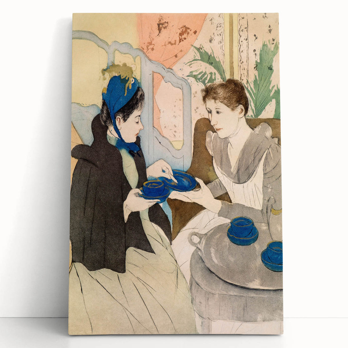 Afternoon Tea Party - Elegant Social Scene by Mary Cassatt