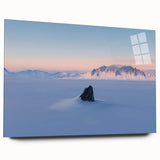 Acrylic glass artwork showcasing a stunning side view of desert dunes, featuring vibrant colors and smooth textures, perfect for modern home decor.