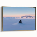 Framed canvas artwork showcasing vibrant desert dunes in golden hues, elegantly displayed in a stylish frame, perfect for enhancing modern home decor.