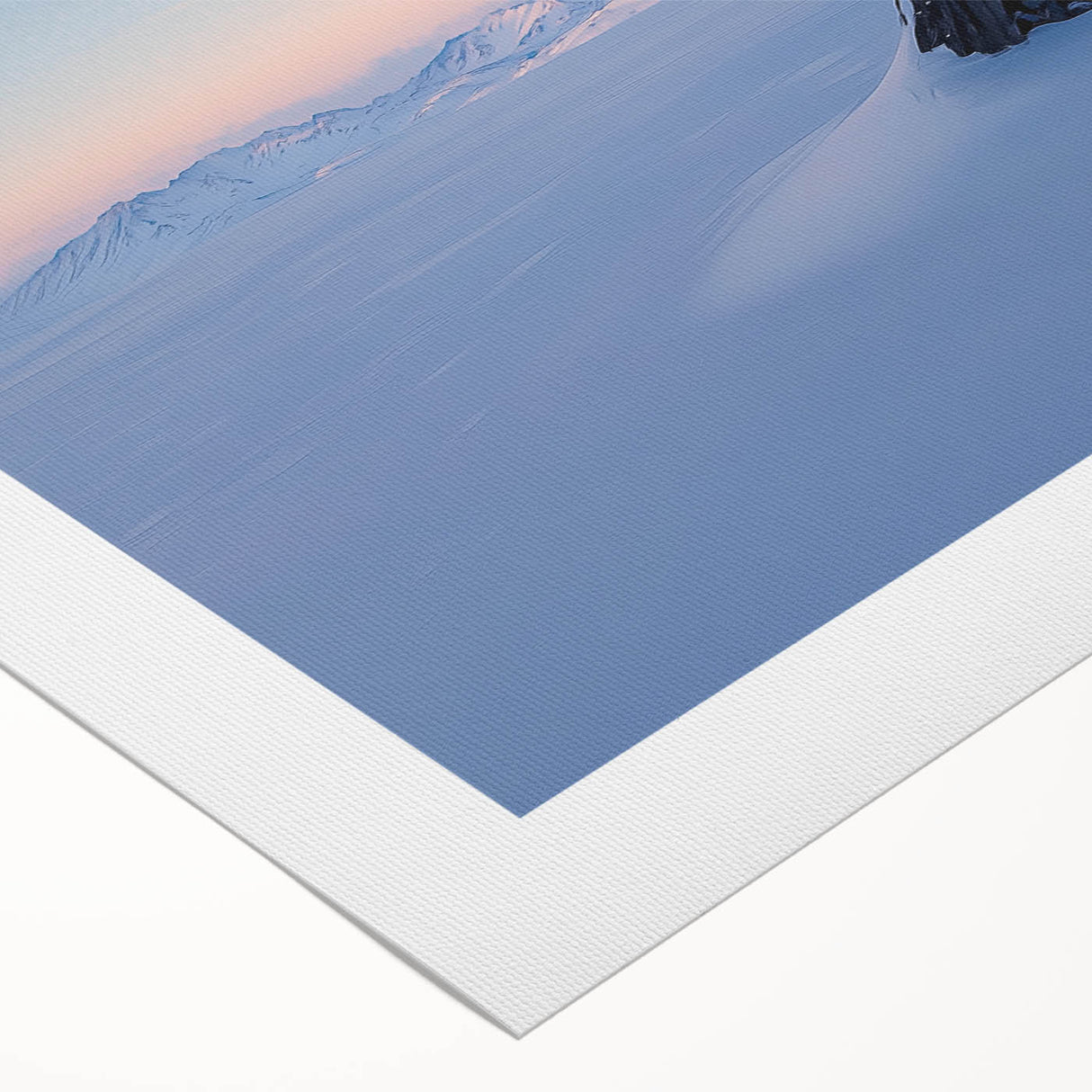 Desert landscape canvas print showcasing golden sand dunes under a vibrant blue sky, rolled for easy shipping and perfect for home decor. Ideal for nature lovers.