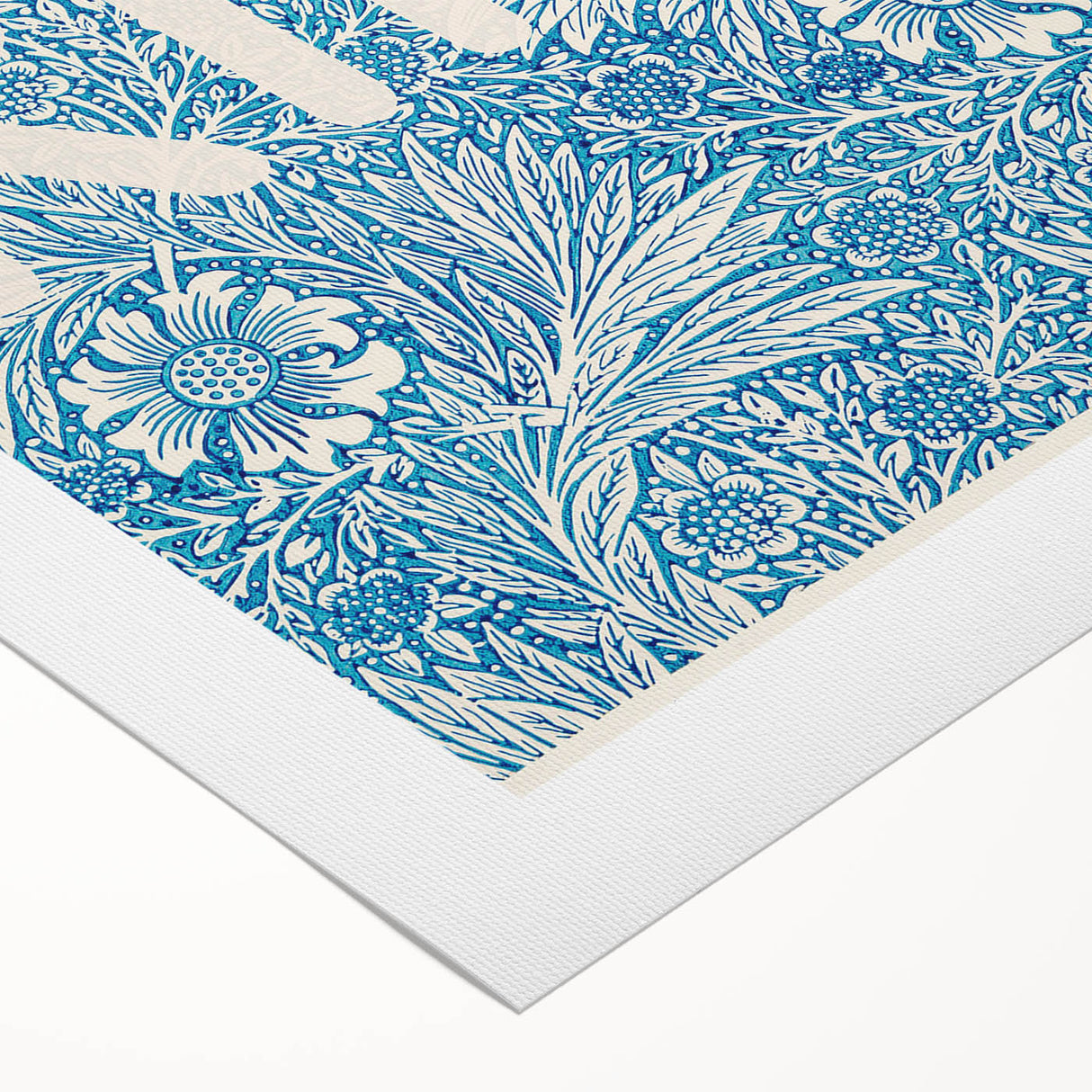 Be Kind Typography Art Print – Floral Blue Wall Decor