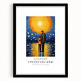 Impressionist-style abstract art print featuring vibrant, colorful brush strokes on a large framed canvas.