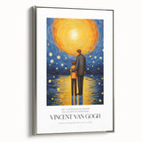 Impressionist landscape art painting featuring vibrant, colorful strokes on a framed canvas, ideal for living room decor.