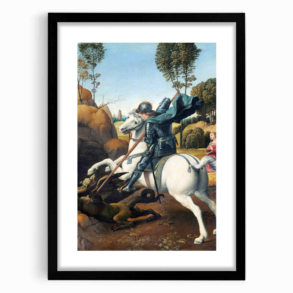 Renaissance Art Prints: Raphael's Saint George and the Dragon Decor